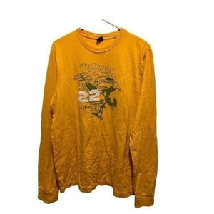 Men’s Hollister Graphic Long Sleeve Yellow Tee Size L